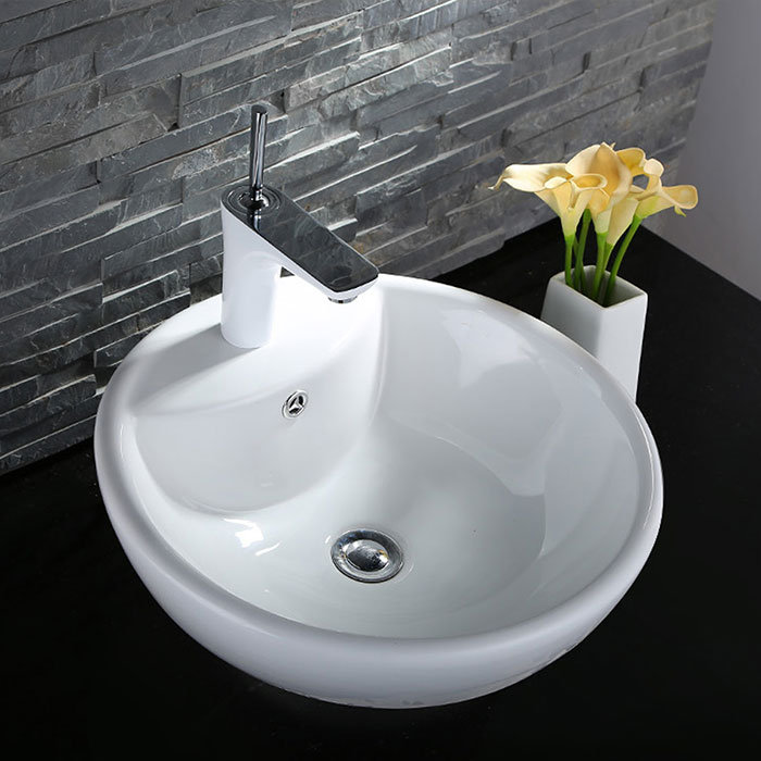Decoraport Ceramic Circular Vessel Bathroom Sink with Overflow Wayfair.ca
